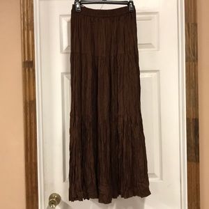 Long Brown Western Skirt